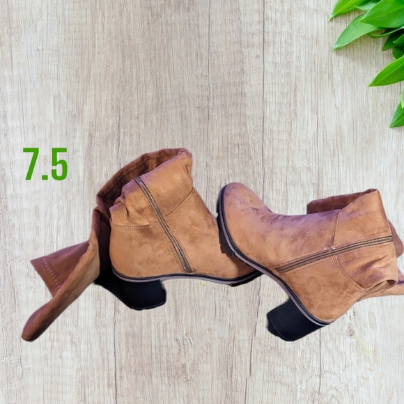 Coutgo Womens Lug Sole Over the Knee Boots Round  Platform Chunky Heel, 7.5 - Picture 10 of 11